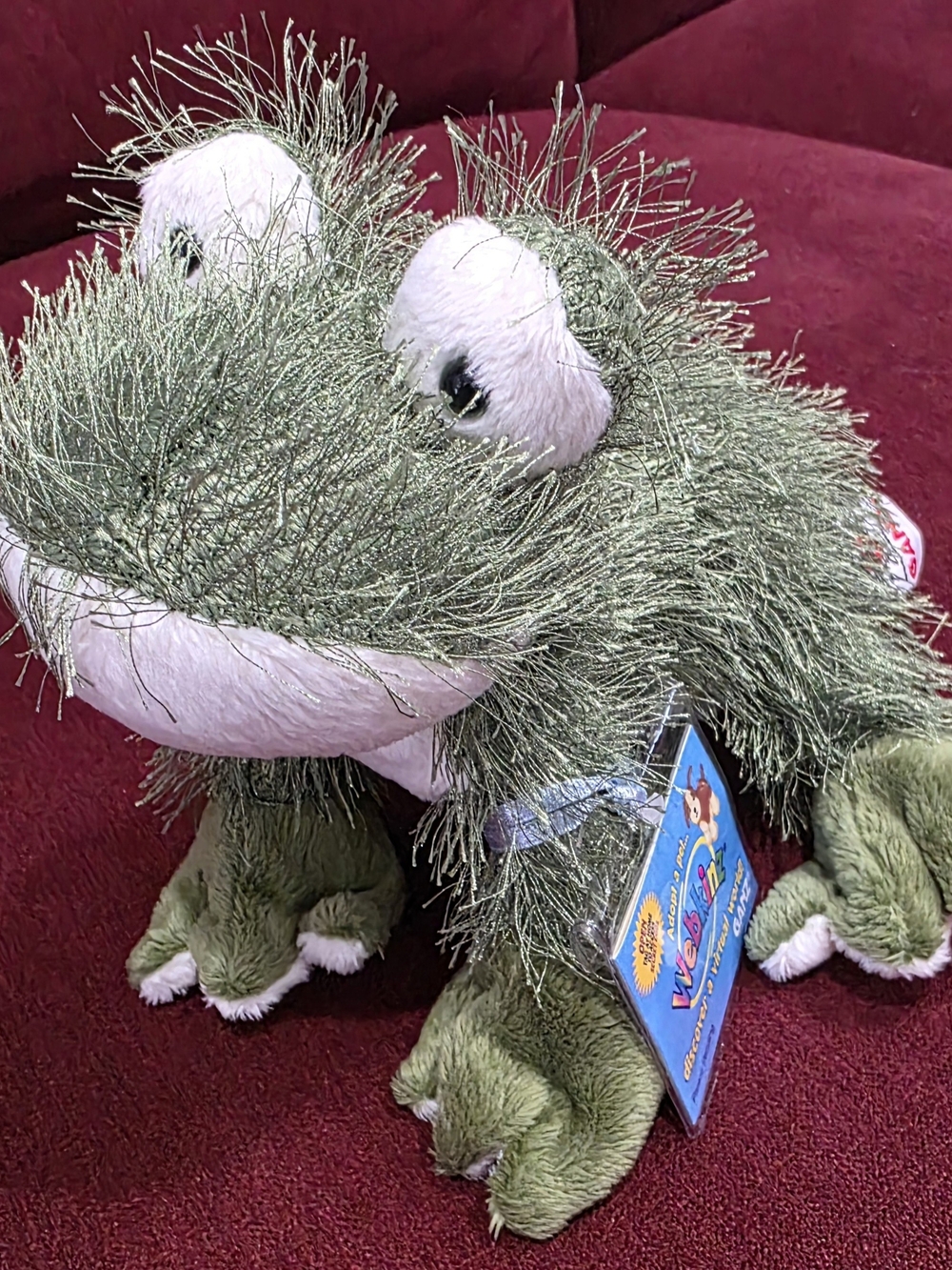 GANZ Green Sparkle Frog Plush